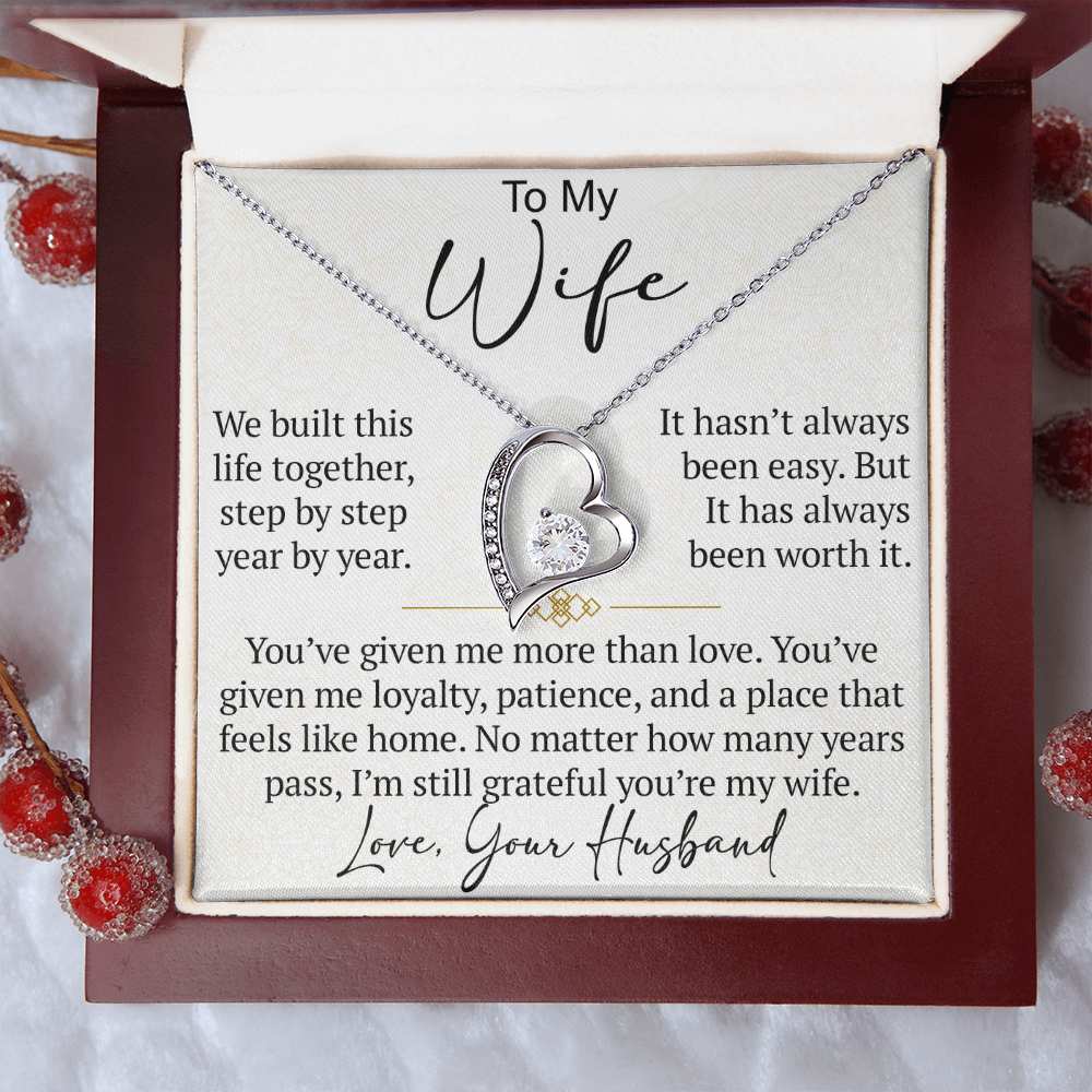 Forever Love Necklace Gift for Wife from Husband, To My Soulmate Wedding Anniversary Gift, Surprise Your Lover Gift on Special Occasions