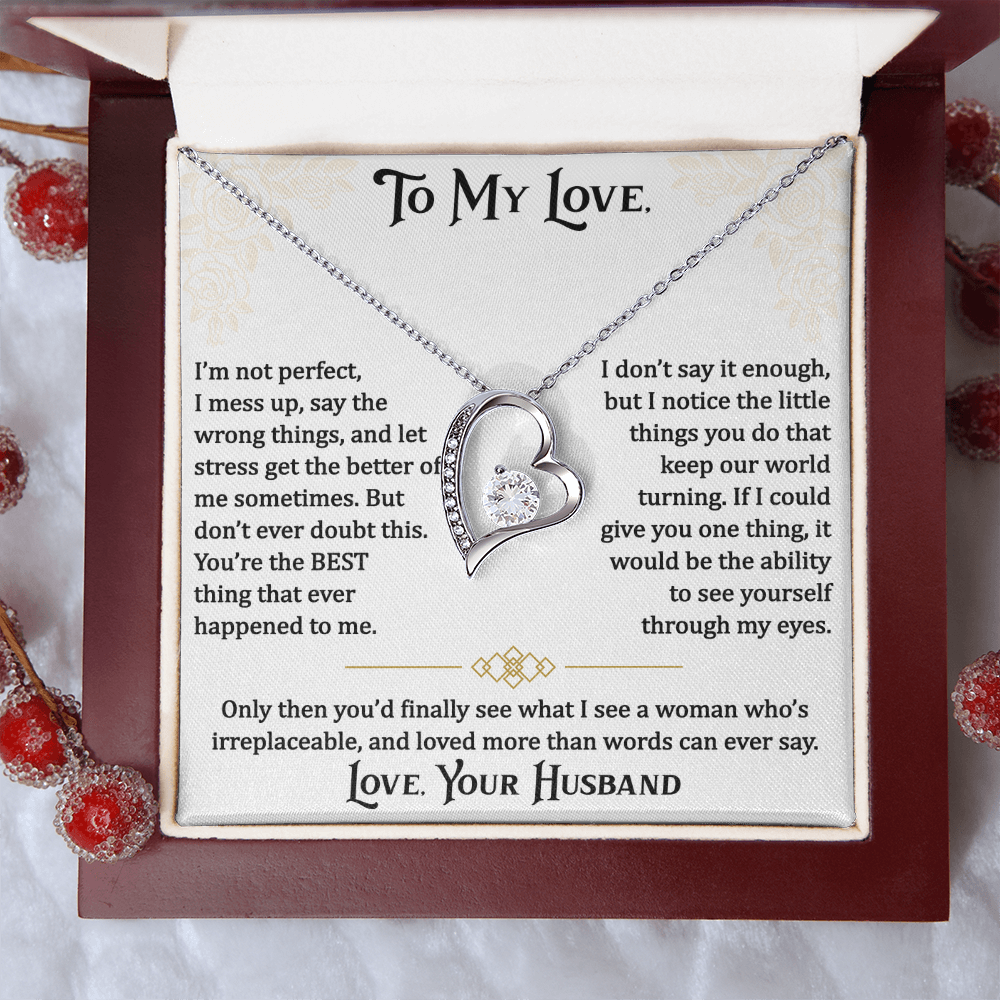 Gifts for Love, Forever Love Necklace for Wife From Husband, Anniversary Jewelry, Christmas Birthday for Her