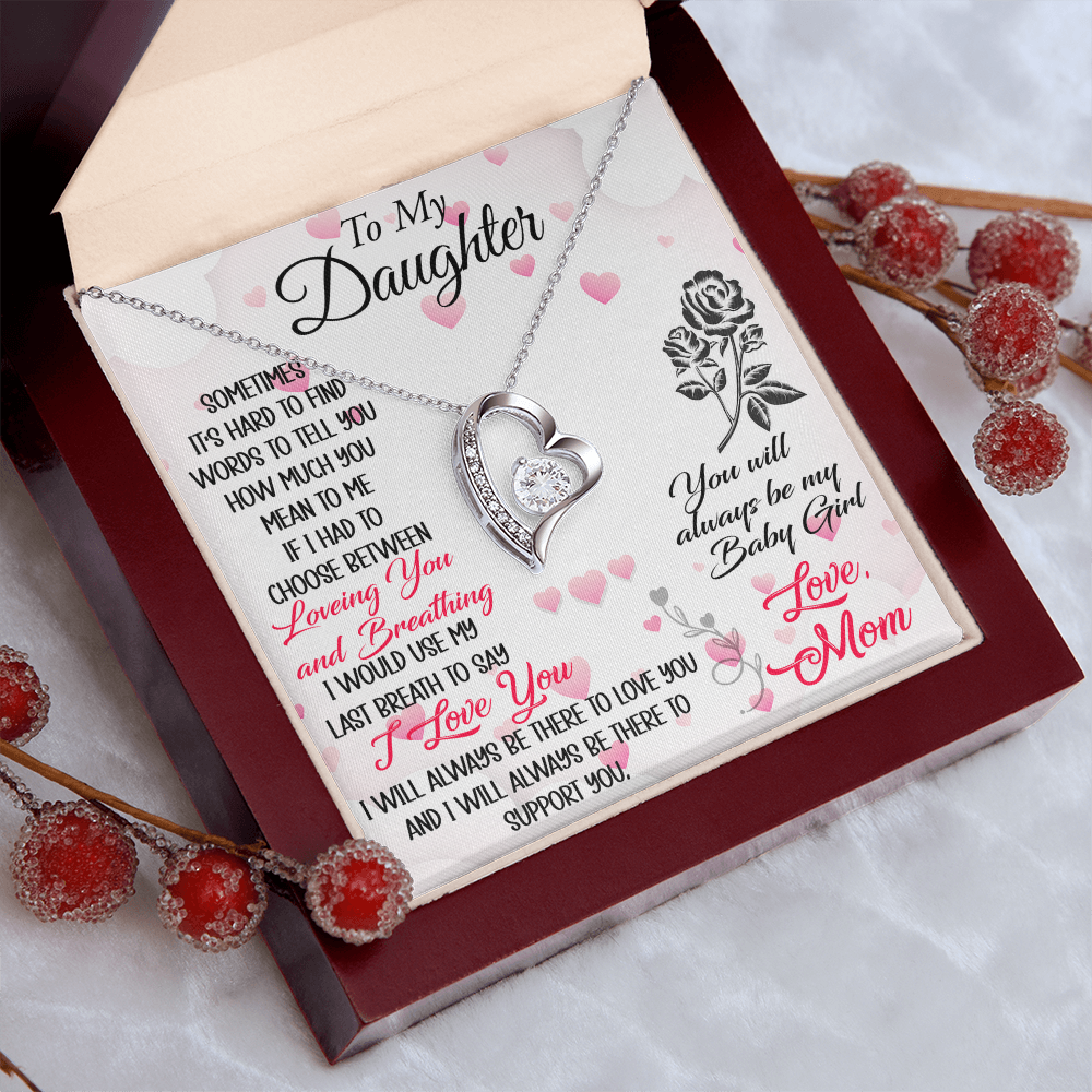 To My Mother in Law Forever Love Heart Necklace - Luxury Family Matching Gift from Daughter in Law for Birthday, Christmas, or any Special Occasion