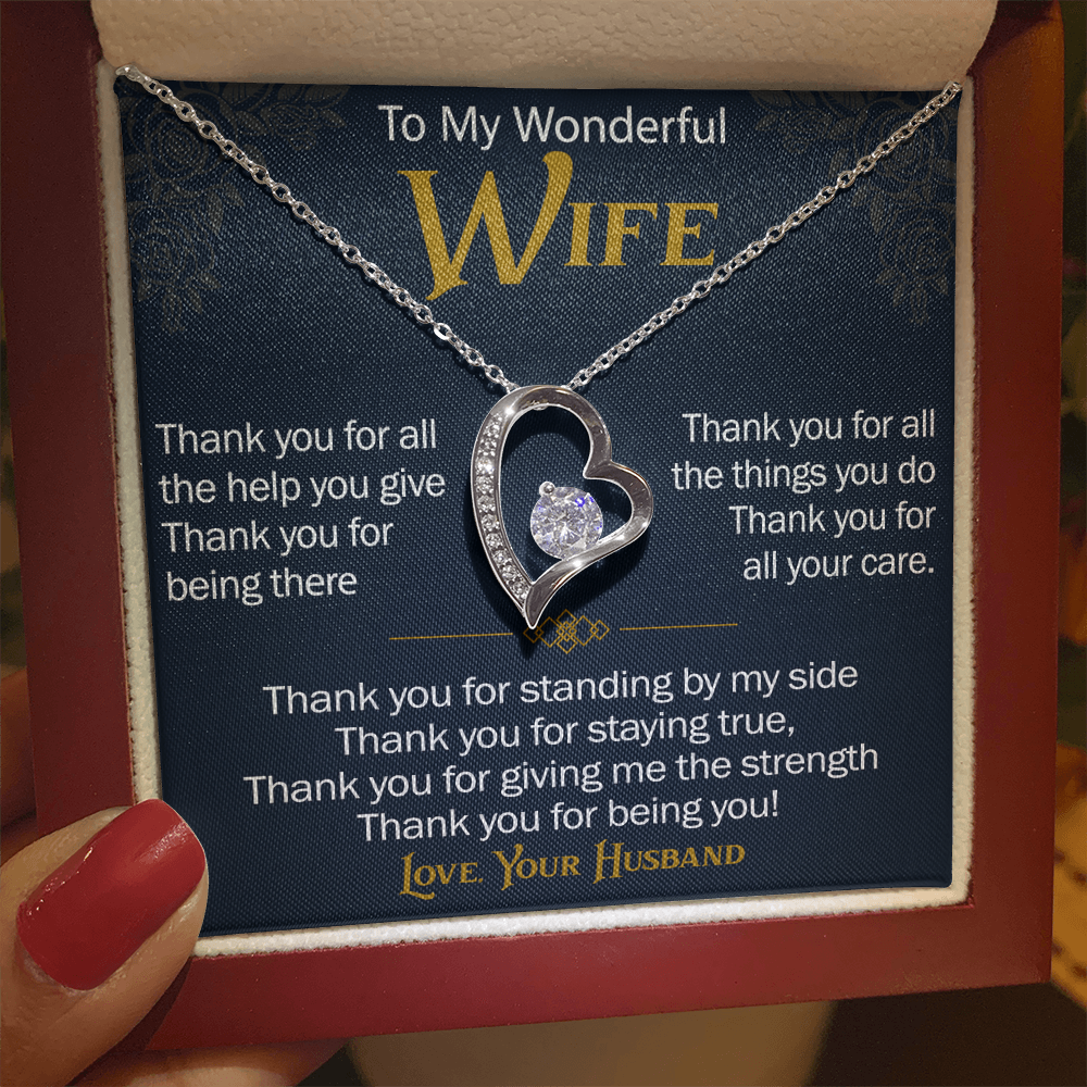 To My Wife Forever Love Necklace Meaningful Gift from Husband - Romantic Jewelry for Bride