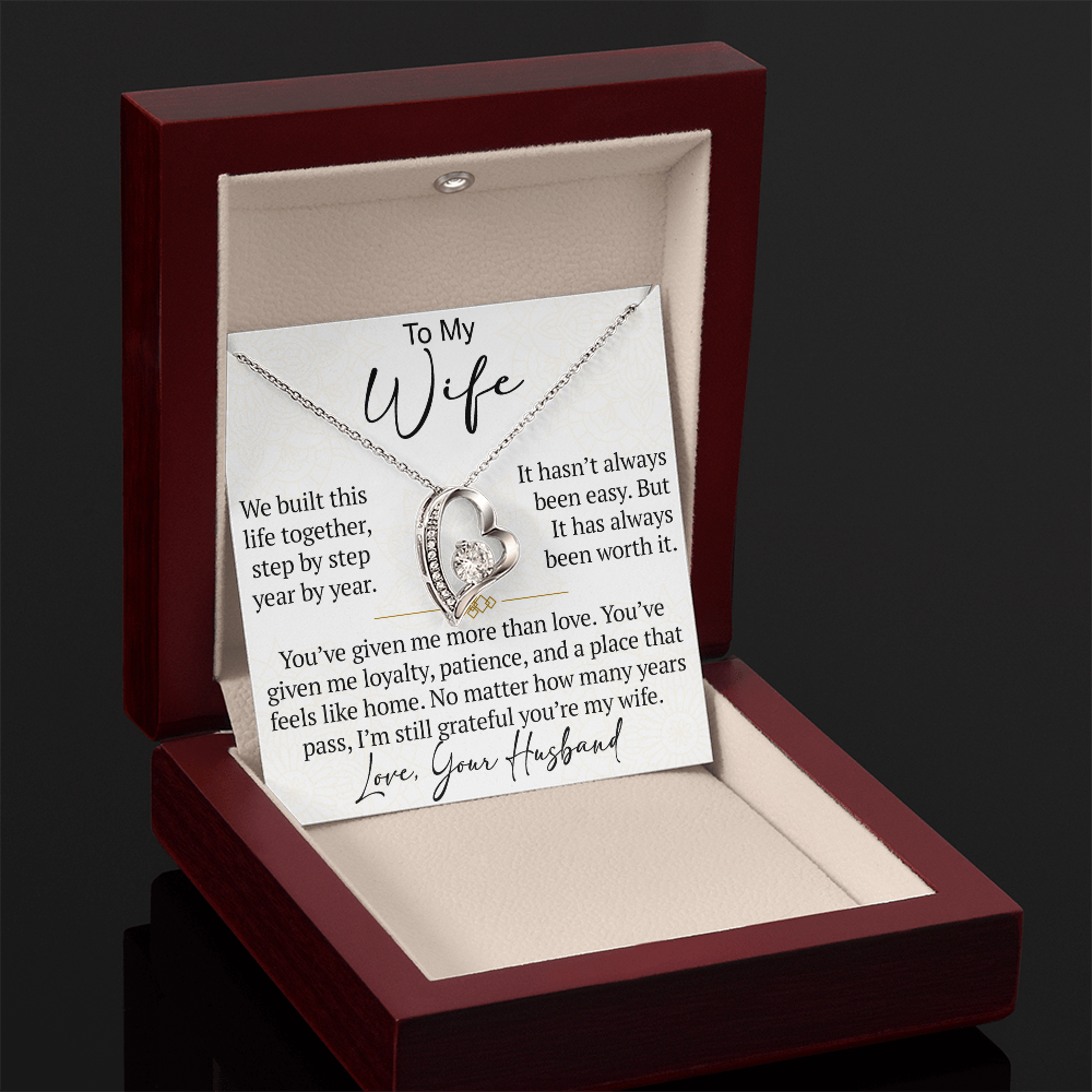 Forever Love Necklace Gift for Wife from Husband, To My Soulmate Wedding Anniversary Gift, Surprise Your Lover Gift on Special Occasions