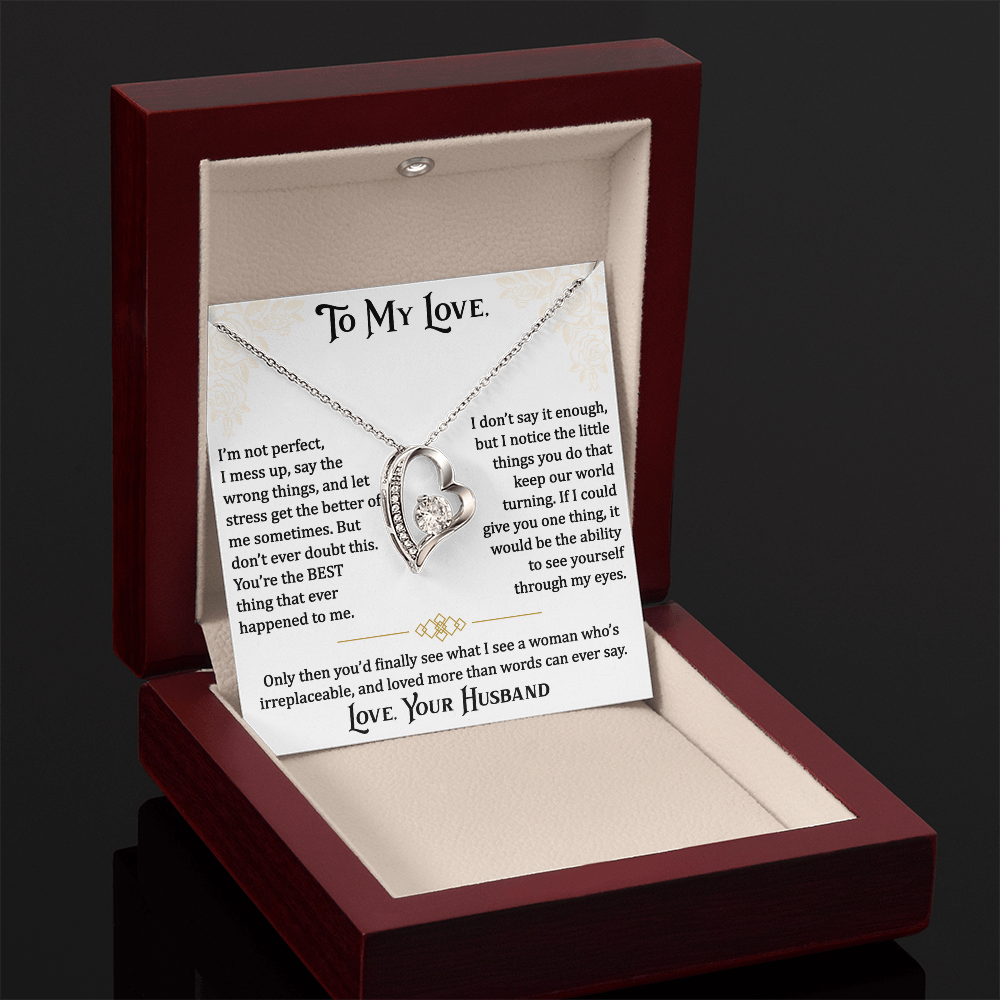 Gifts for Love, Forever Love Necklace for Wife From Husband, Anniversary Jewelry, Christmas Birthday for Her