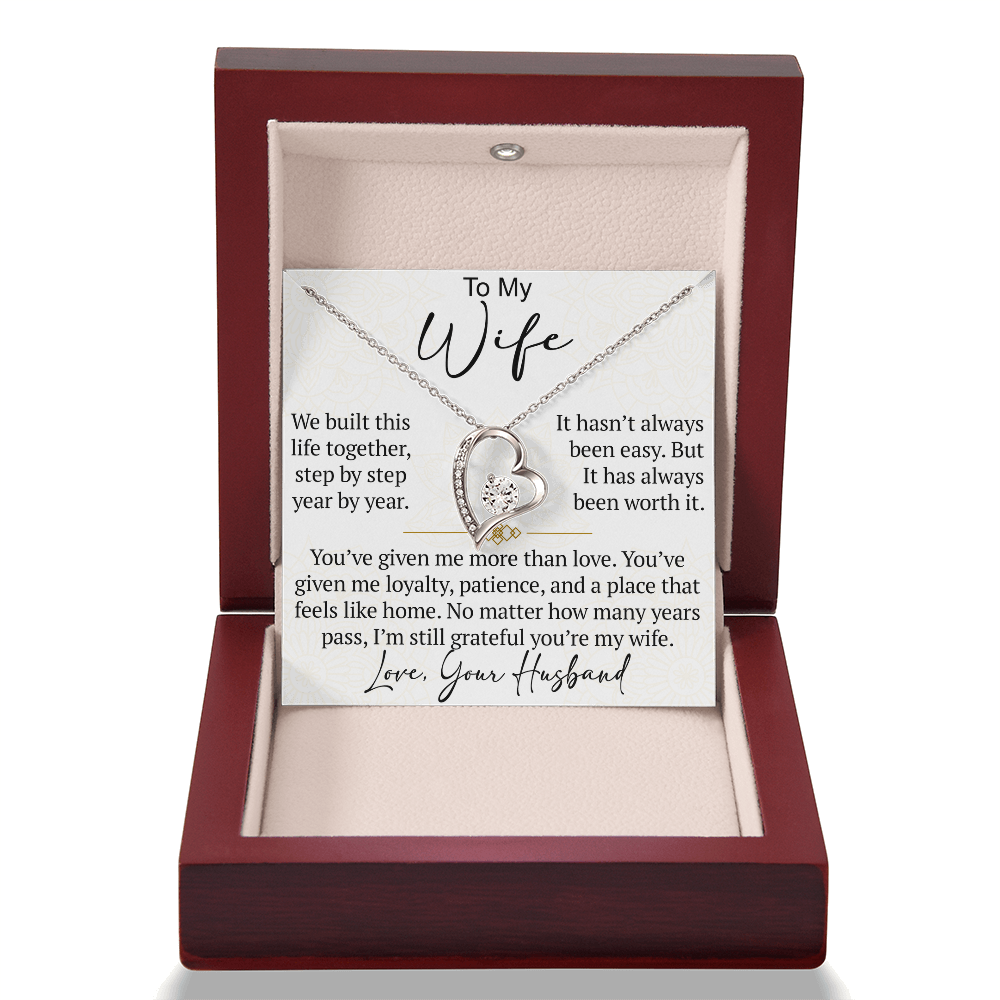 Forever Love Necklace Gift for Wife from Husband, To My Soulmate Wedding Anniversary Gift, Surprise Your Lover Gift on Special Occasions