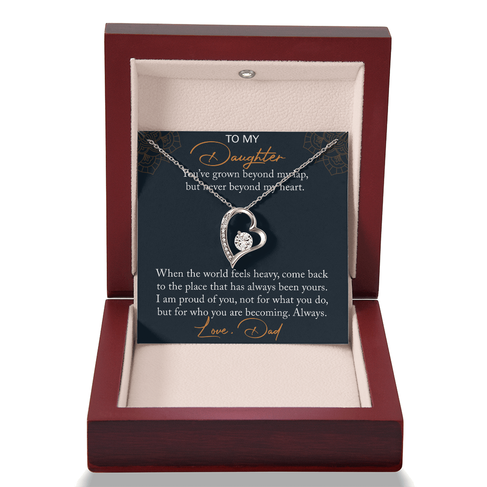Dad To Daughter Necklace Heartfelt Birthday Gift For Adult Daughter Graduation Jewelry Wedding Keepsake Present