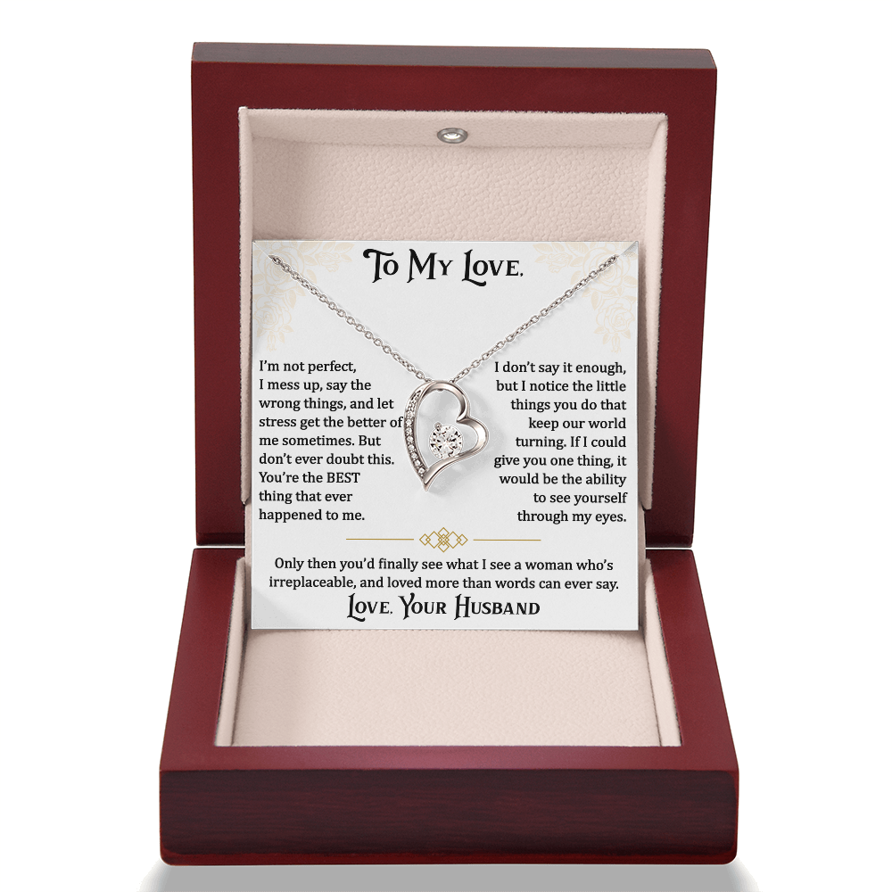 Gifts for Love, Forever Love Necklace for Wife From Husband, Anniversary Jewelry, Christmas Birthday for Her