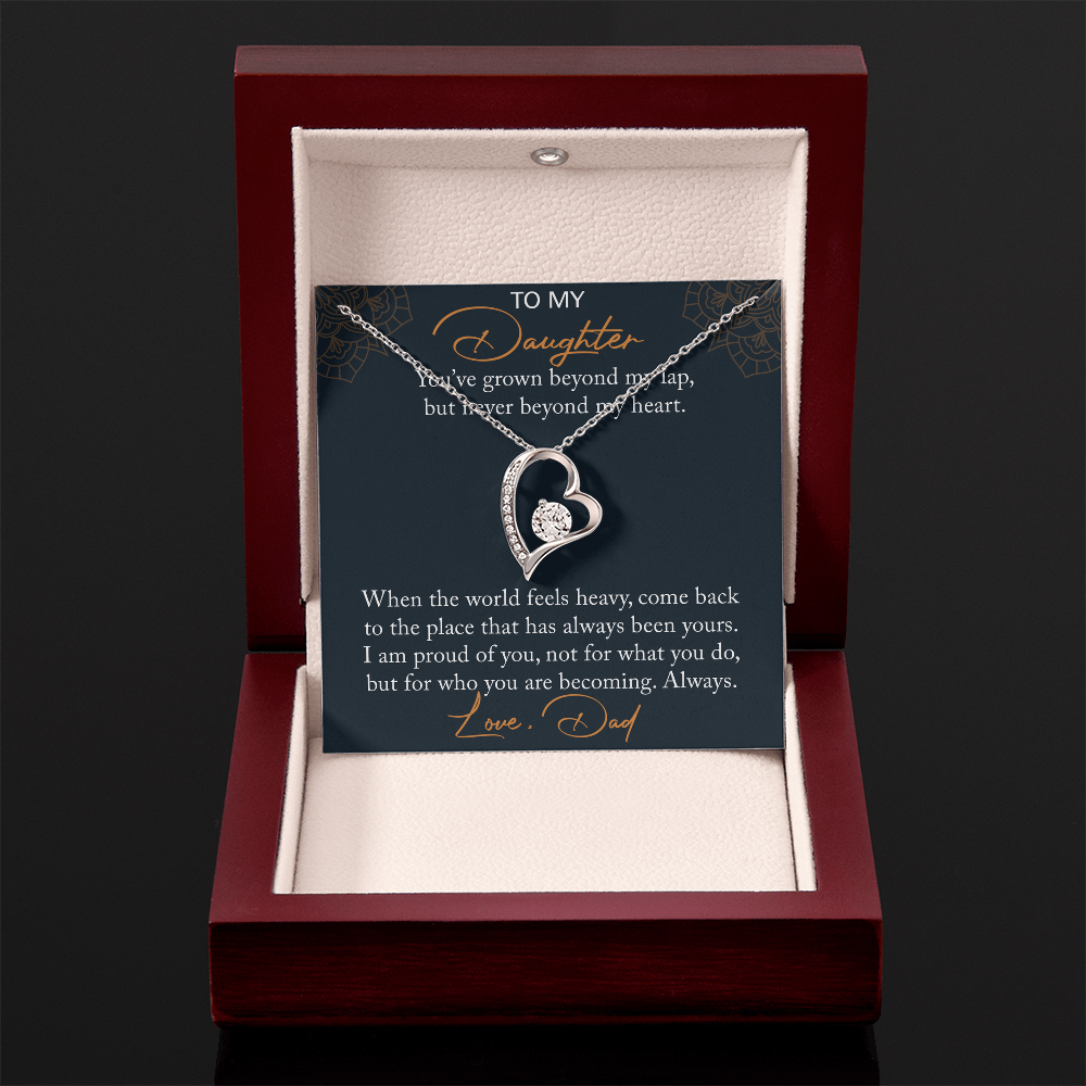 Dad To Daughter Necklace Heartfelt Birthday Gift For Adult Daughter Graduation Jewelry Wedding Keepsake Present