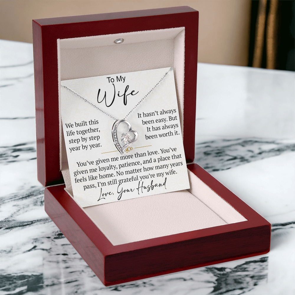 Forever Love Necklace Gift for Wife from Husband, To My Soulmate Wedding Anniversary Gift, Surprise Your Lover Gift on Special Occasions