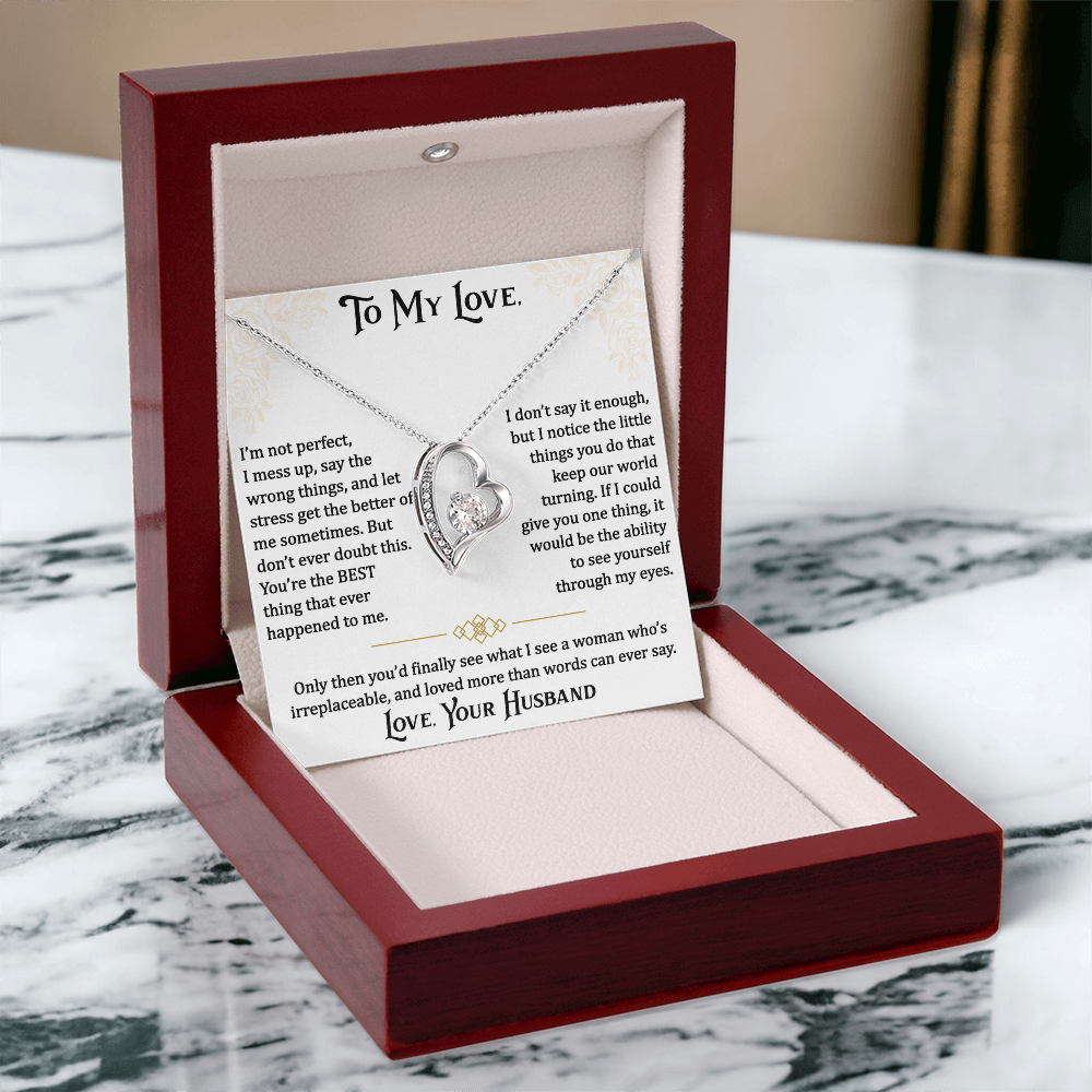 Gifts for Love, Forever Love Necklace for Wife From Husband, Anniversary Jewelry, Christmas Birthday for Her