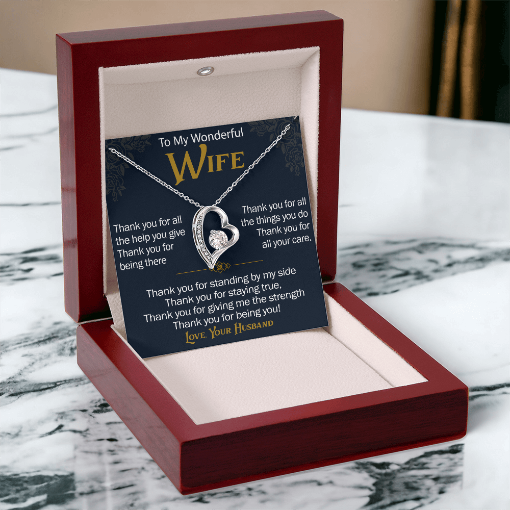 To My Wife Forever Love Necklace Meaningful Gift from Husband - Romantic Jewelry for Bride