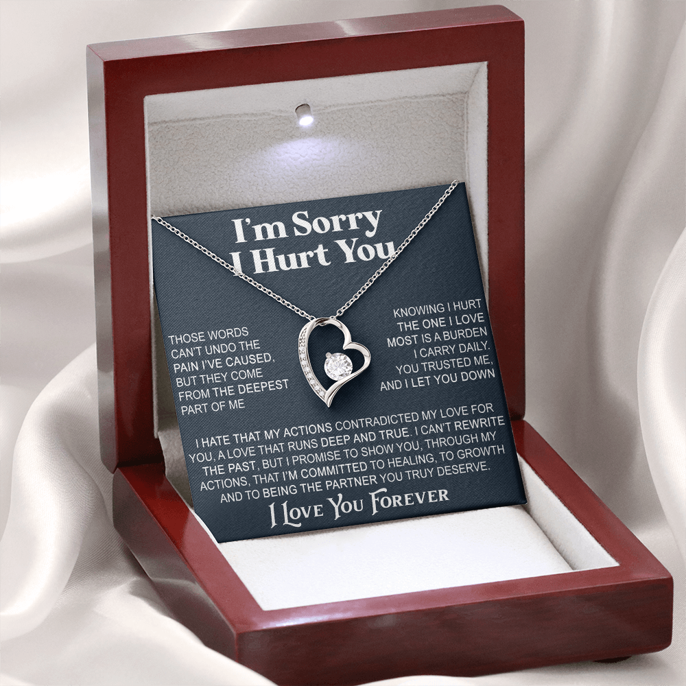 Apology Gift For Her - Forever Love Necklace - I'm Sorry I Hurt You