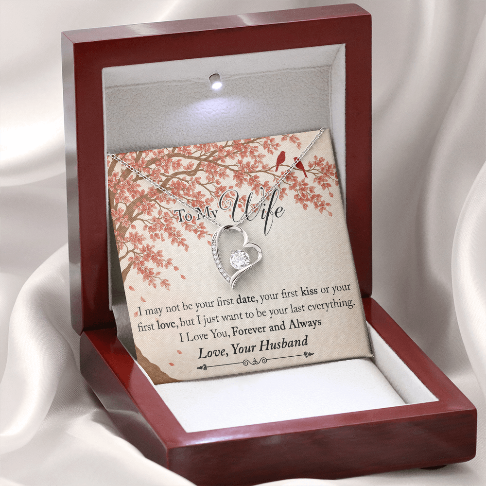 To My Wife Forever Love Necklace from Husband, Meaningful Gift for Soulmate, Partner. The Unique Present for Birthday, Wedding Anniversary, X-mas or any Special Occasion.