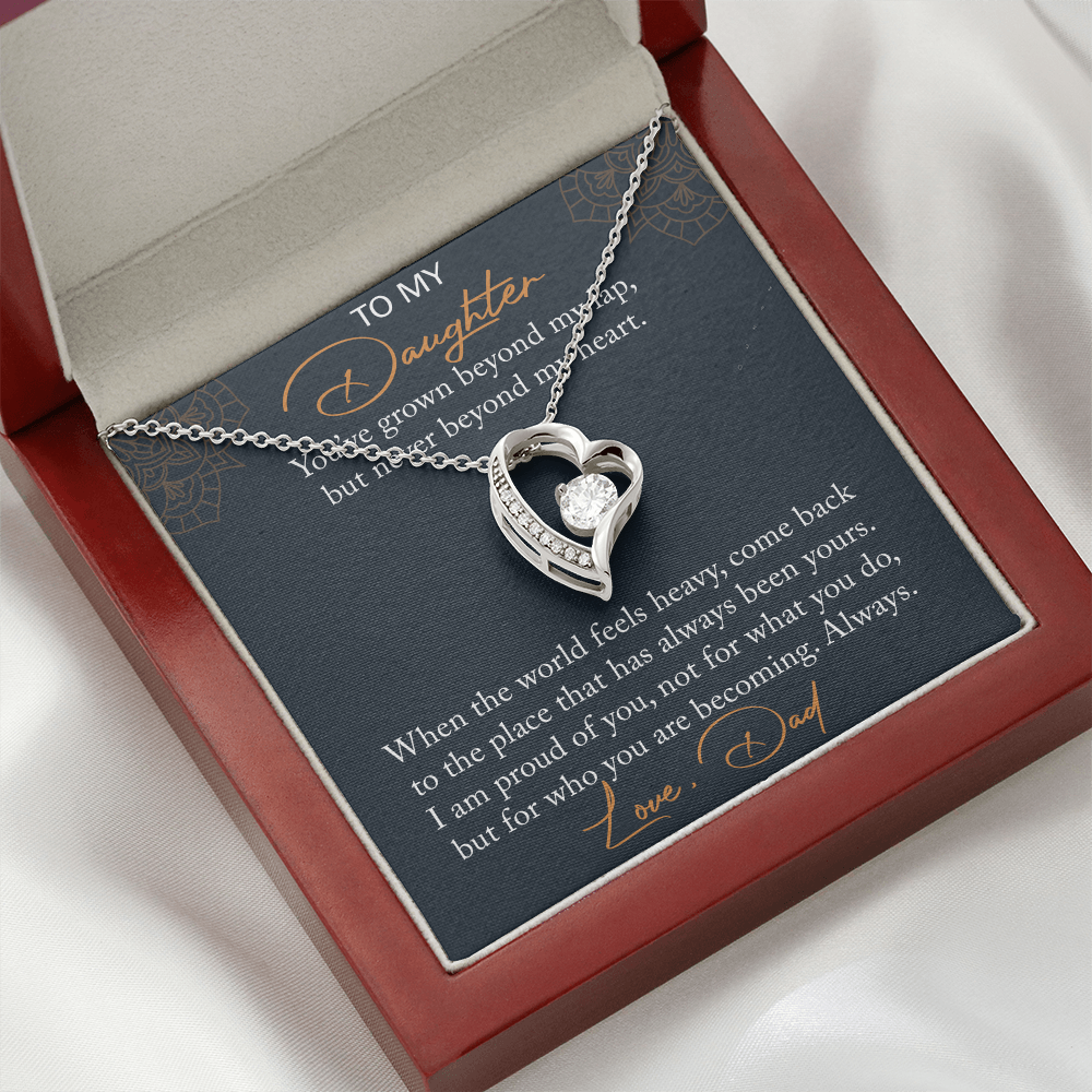 Dad To Daughter Necklace Heartfelt Birthday Gift For Adult Daughter Graduation Jewelry Wedding Keepsake Present