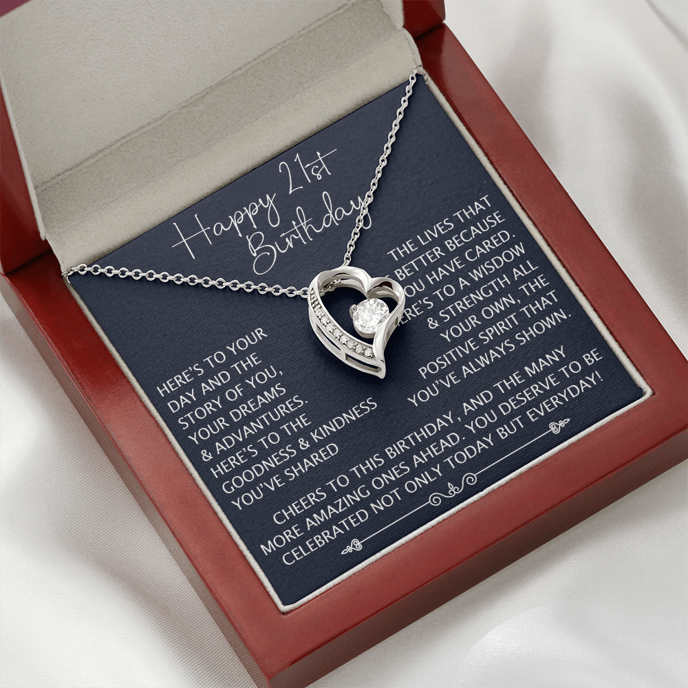 Happy Birthday to Your Daughter, Unique Forever Love Necklace Family Member Gift for Birthday Wedding Graduation Christmas
