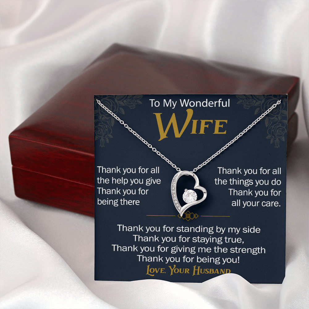 To My Wife Forever Love Necklace Meaningful Gift from Husband - Romantic Jewelry for Bride