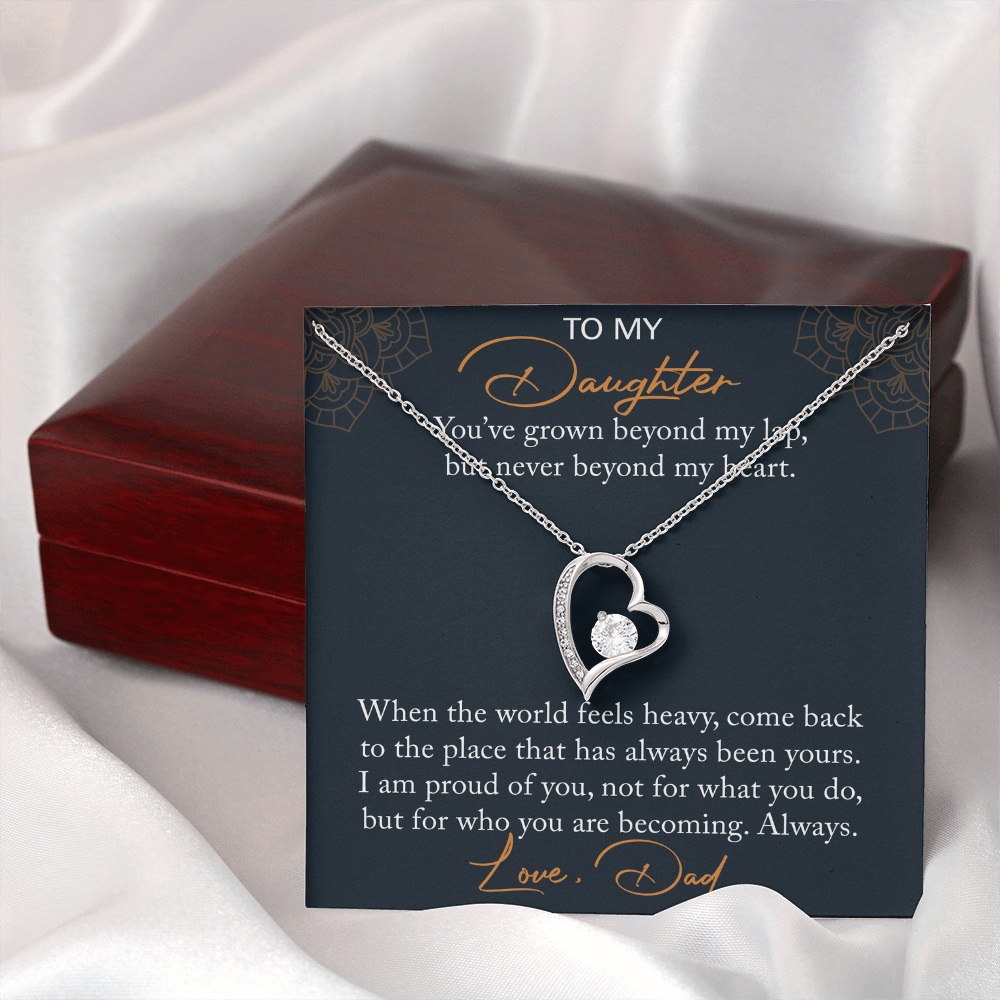 Dad To Daughter Necklace Heartfelt Birthday Gift For Adult Daughter Graduation Jewelry Wedding Keepsake Present