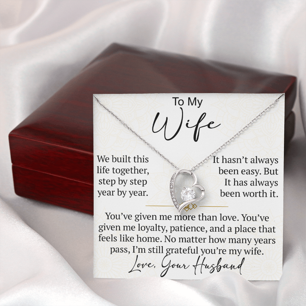 Forever Love Necklace Gift for Wife from Husband, To My Soulmate Wedding Anniversary Gift, Surprise Your Lover Gift on Special Occasions