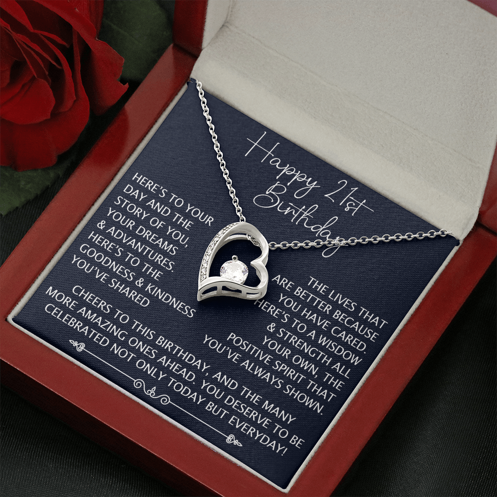 Happy Birthday to Your Daughter, Unique Forever Love Necklace Family Member Gift for Birthday Wedding Graduation Christmas
