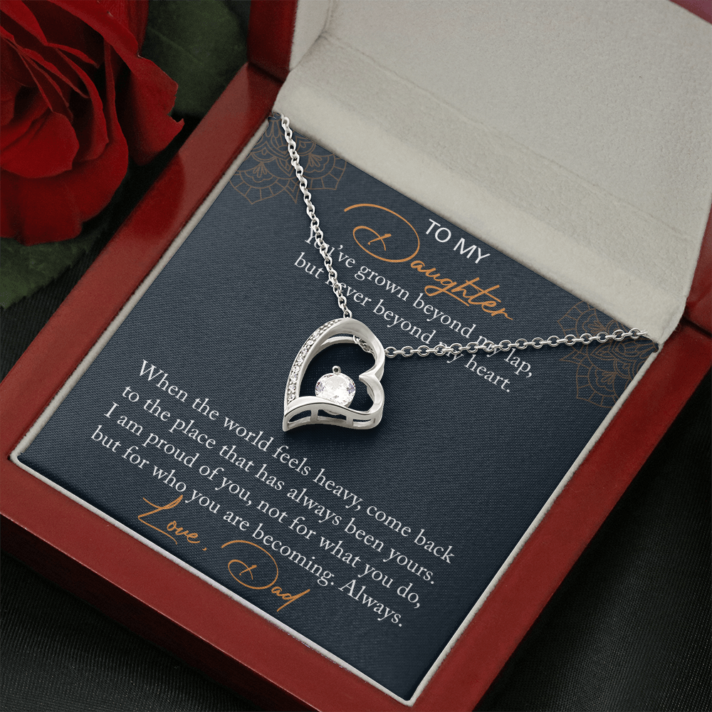 Dad To Daughter Necklace Heartfelt Birthday Gift For Adult Daughter Graduation Jewelry Wedding Keepsake Present