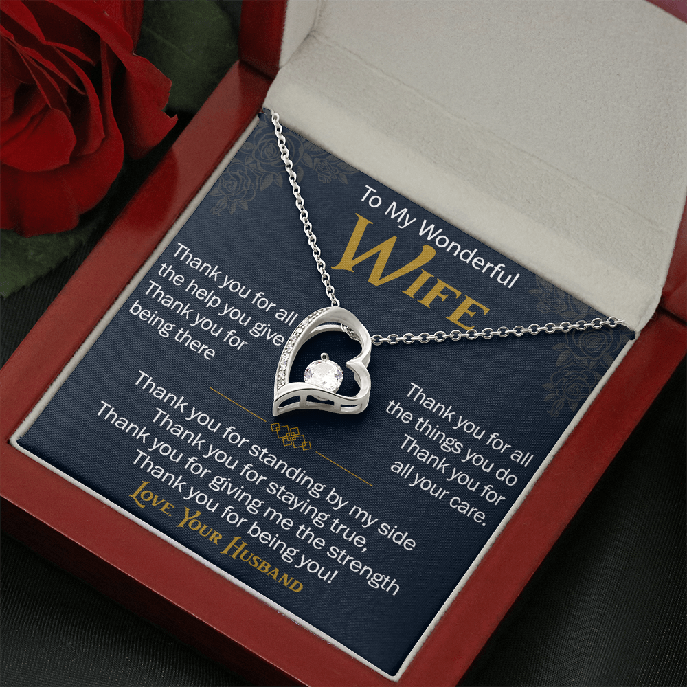 To My Wife Forever Love Necklace Meaningful Gift from Husband - Romantic Jewelry for Bride