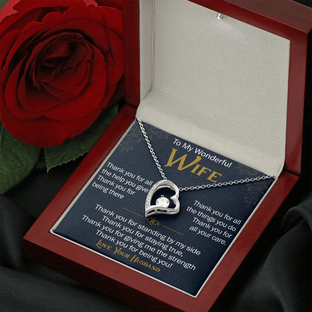 To My Wife Forever Love Necklace Meaningful Gift from Husband - Romantic Jewelry for Bride