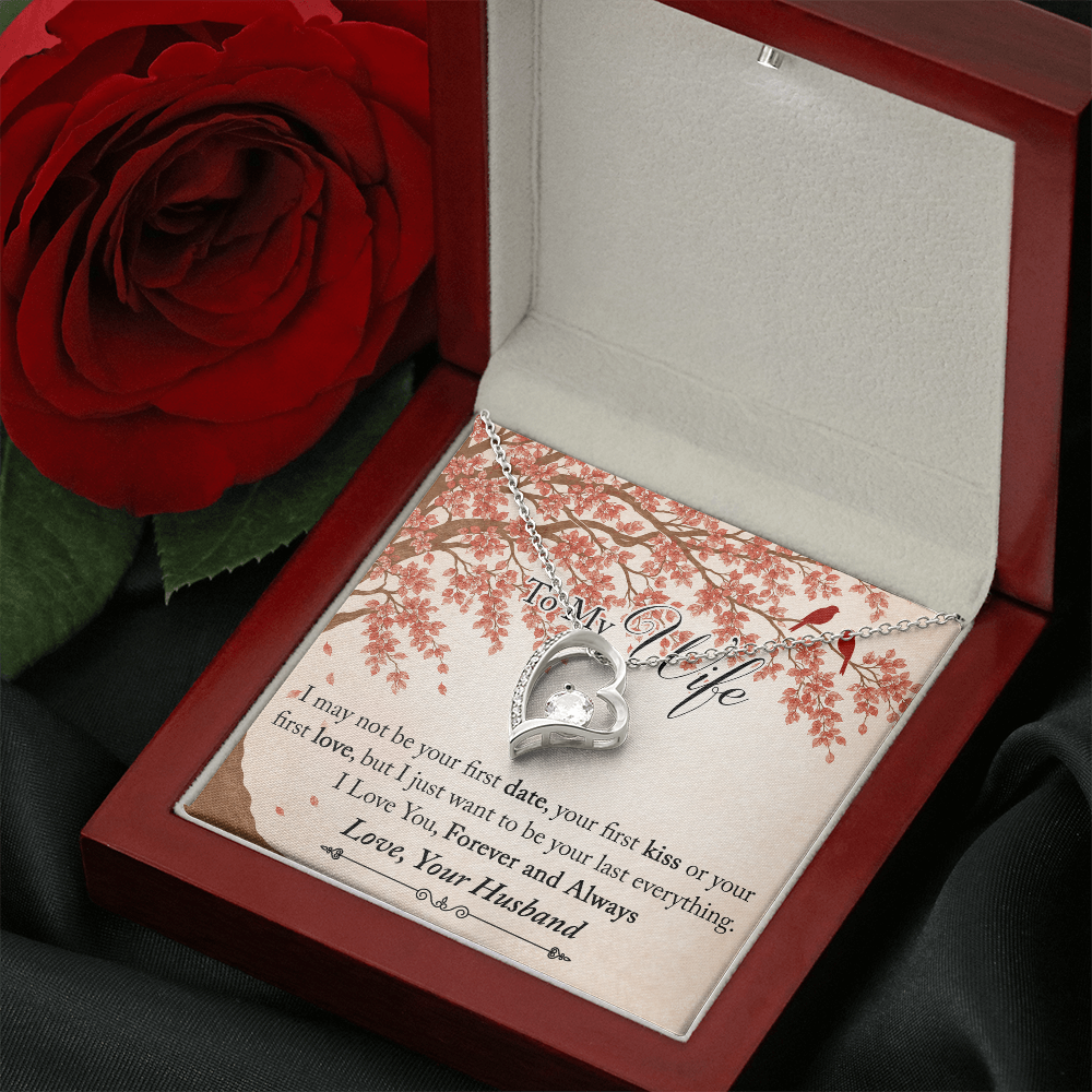 To My Wife Forever Love Necklace from Husband, Meaningful Gift for Soulmate, Partner. The Unique Present for Birthday, Wedding Anniversary, X-mas or any Special Occasion.