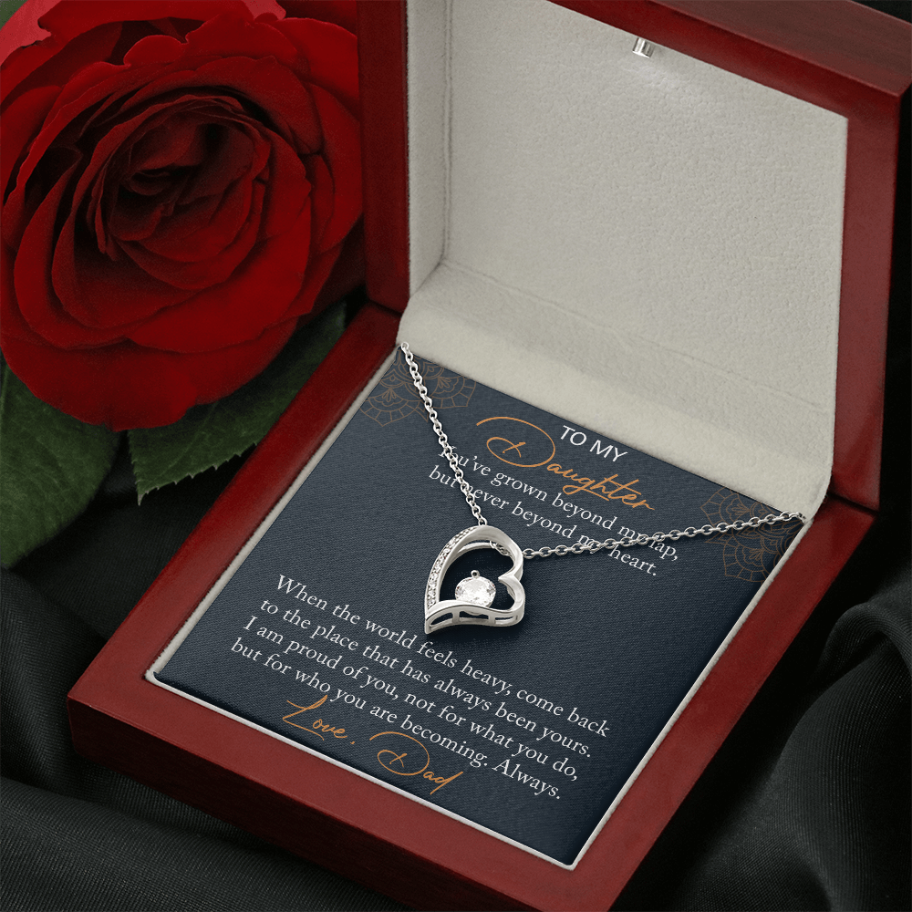 Dad To Daughter Necklace Heartfelt Birthday Gift For Adult Daughter Graduation Jewelry Wedding Keepsake Present