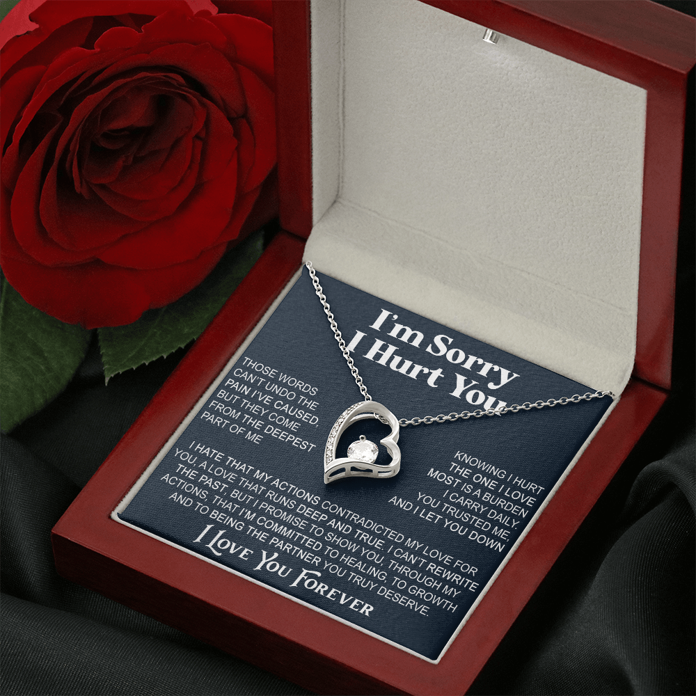 Apology Gift For Her - Forever Love Necklace - I'm Sorry I Hurt You