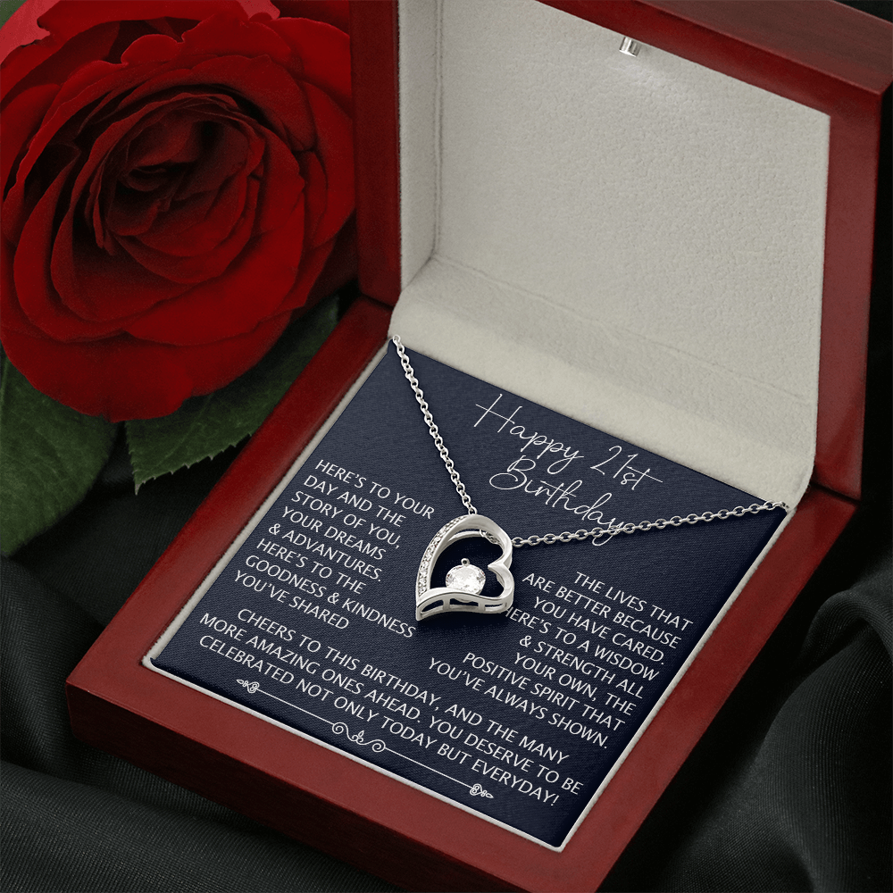 Happy Birthday to Your Daughter, Unique Forever Love Necklace Family Member Gift for Birthday Wedding Graduation Christmas