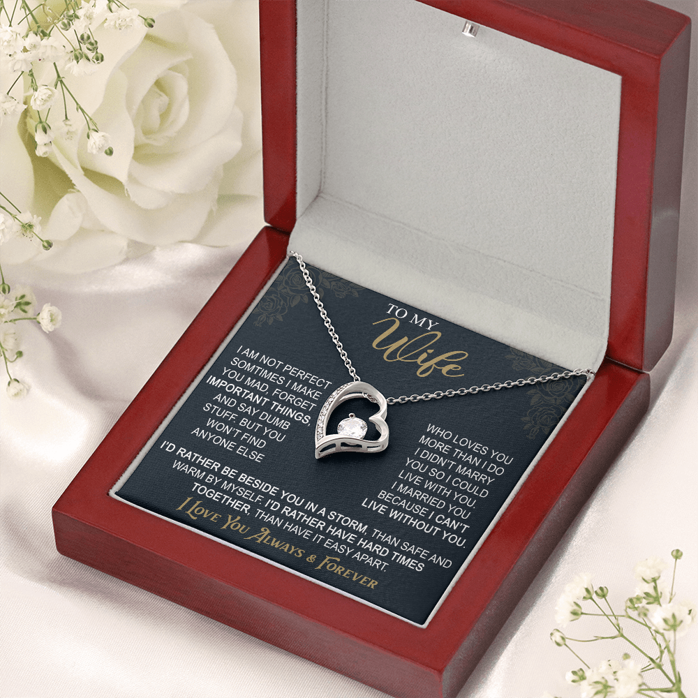 To My Wife Forever Love Necklace From Husband, Wife Gift Necklace For Women Necklace For Wife