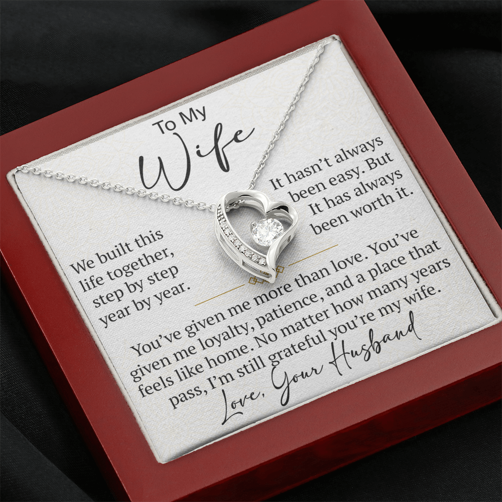 Forever Love Necklace Gift for Wife from Husband, To My Soulmate Wedding Anniversary Gift, Surprise Your Lover Gift on Special Occasions