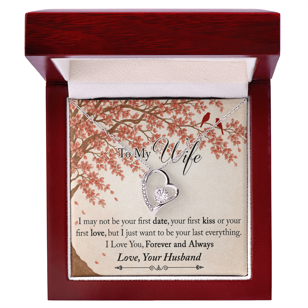 To My Wife Forever Love Necklace from Husband, Meaningful Gift for Soulmate, Partner. The Unique Present for Birthday, Wedding Anniversary, X-mas or any Special Occasion.