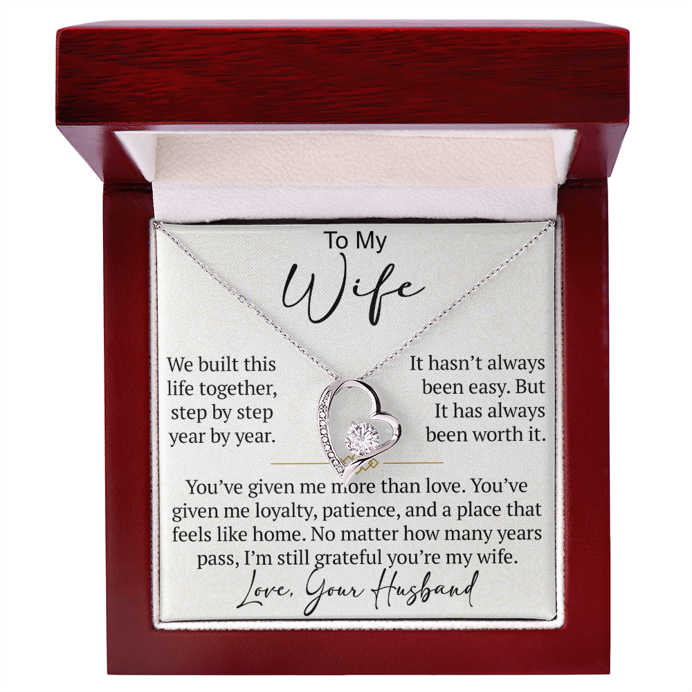 Forever Love Necklace Gift for Wife from Husband, To My Soulmate Wedding Anniversary Gift, Surprise Your Lover Gift on Special Occasions