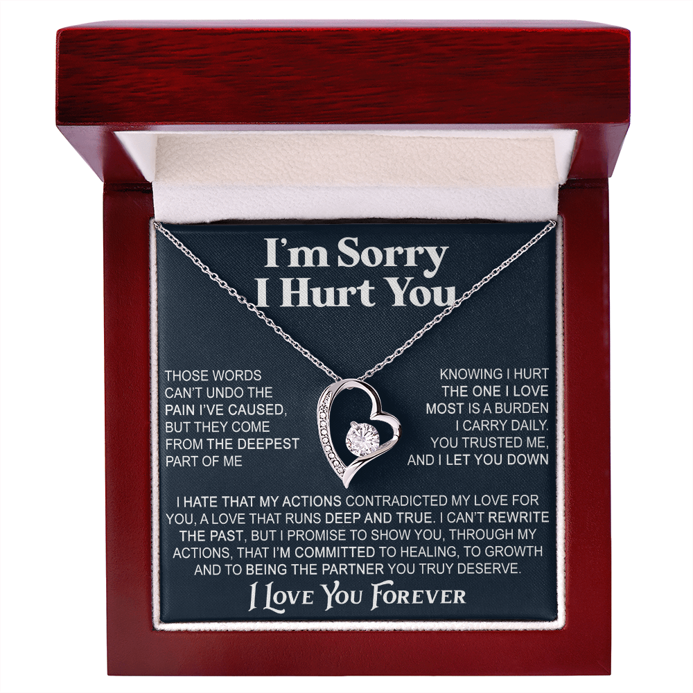 Apology Gift For Her - Forever Love Necklace - I'm Sorry I Hurt You