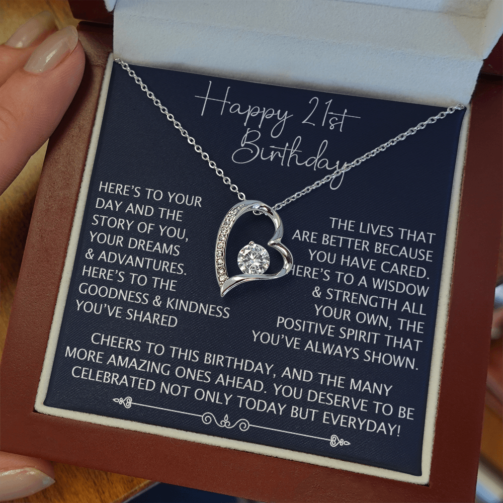Happy Birthday to Your Daughter, Unique Forever Love Necklace Family Member Gift for Birthday Wedding Graduation Christmas
