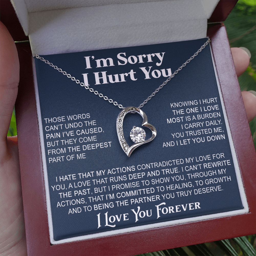 Apology Gift For Her - Forever Love Necklace - I'm Sorry I Hurt You