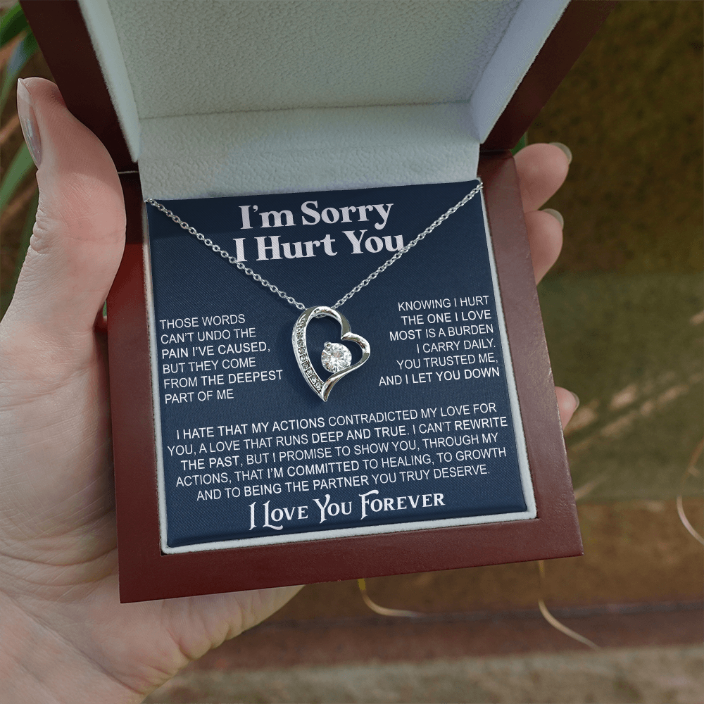 Apology Gift For Her - Forever Love Necklace - I'm Sorry I Hurt You