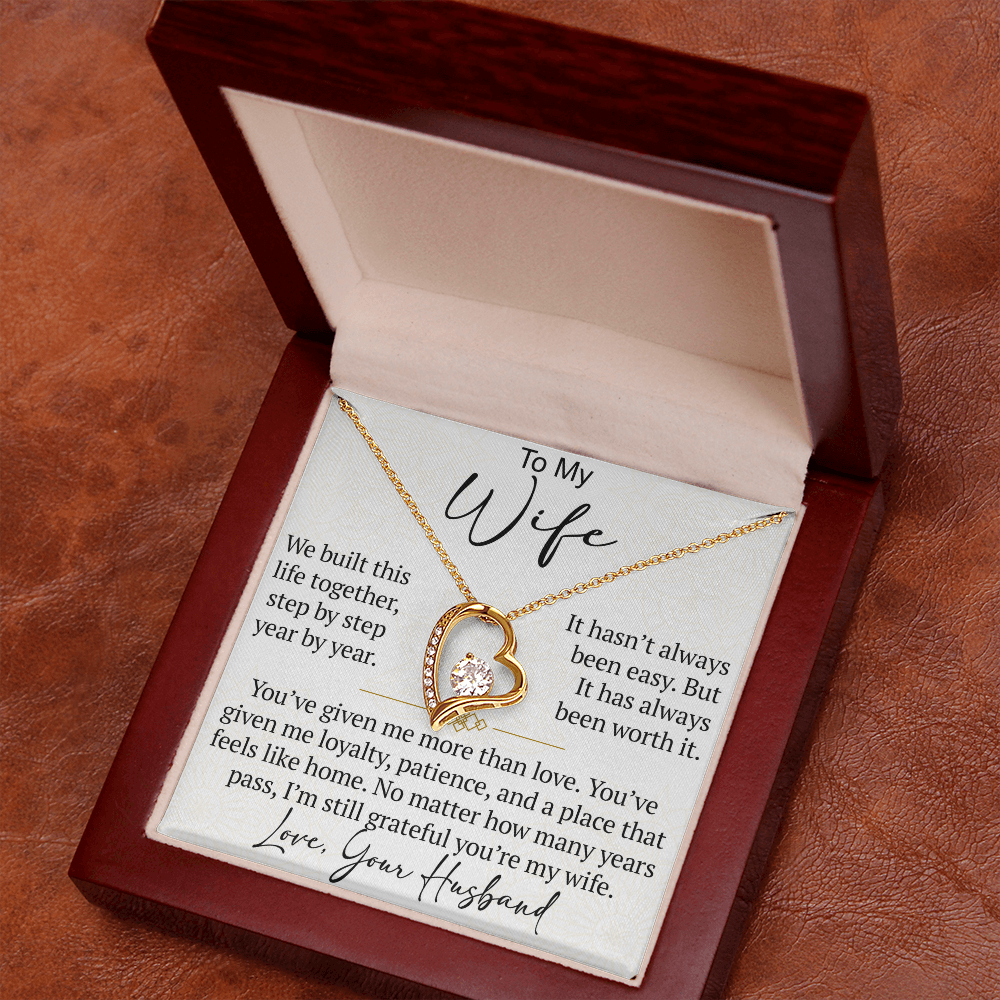 Forever Love Necklace Gift for Wife from Husband, To My Soulmate Wedding Anniversary Gift, Surprise Your Lover Gift on Special Occasions