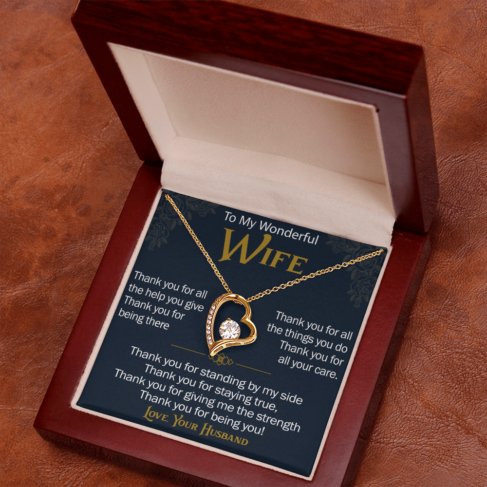 To My Wife Forever Love Necklace Meaningful Gift from Husband - Romantic Jewelry for Bride