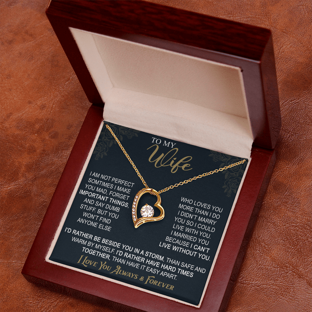 To My Wife Forever Love Necklace From Husband, Wife Gift Necklace For Women Necklace For Wife