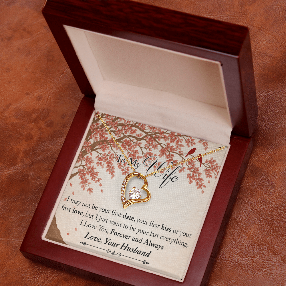 To My Wife Forever Love Necklace from Husband, Meaningful Gift for Soulmate, Partner. The Unique Present for Birthday, Wedding Anniversary, X-mas or any Special Occasion.