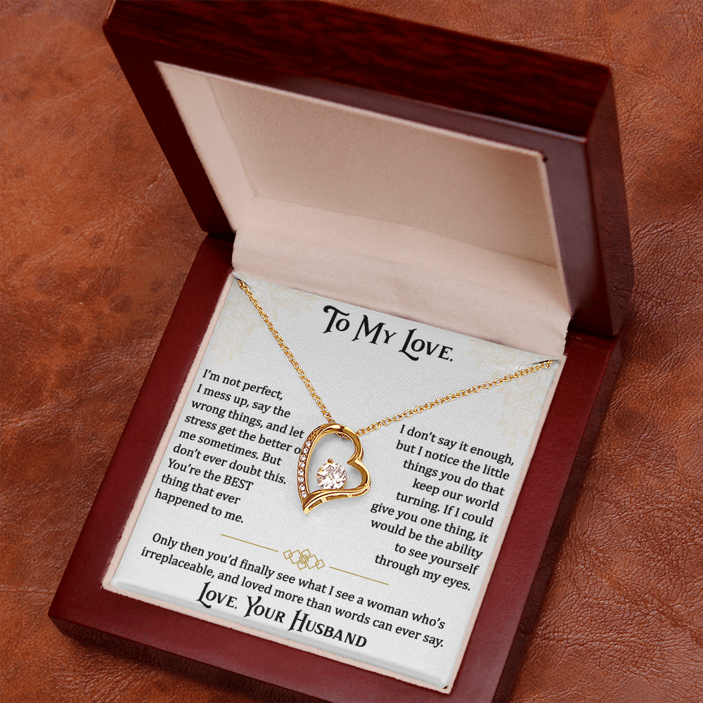 Gifts for Love, Forever Love Necklace for Wife From Husband, Anniversary Jewelry, Christmas Birthday for Her