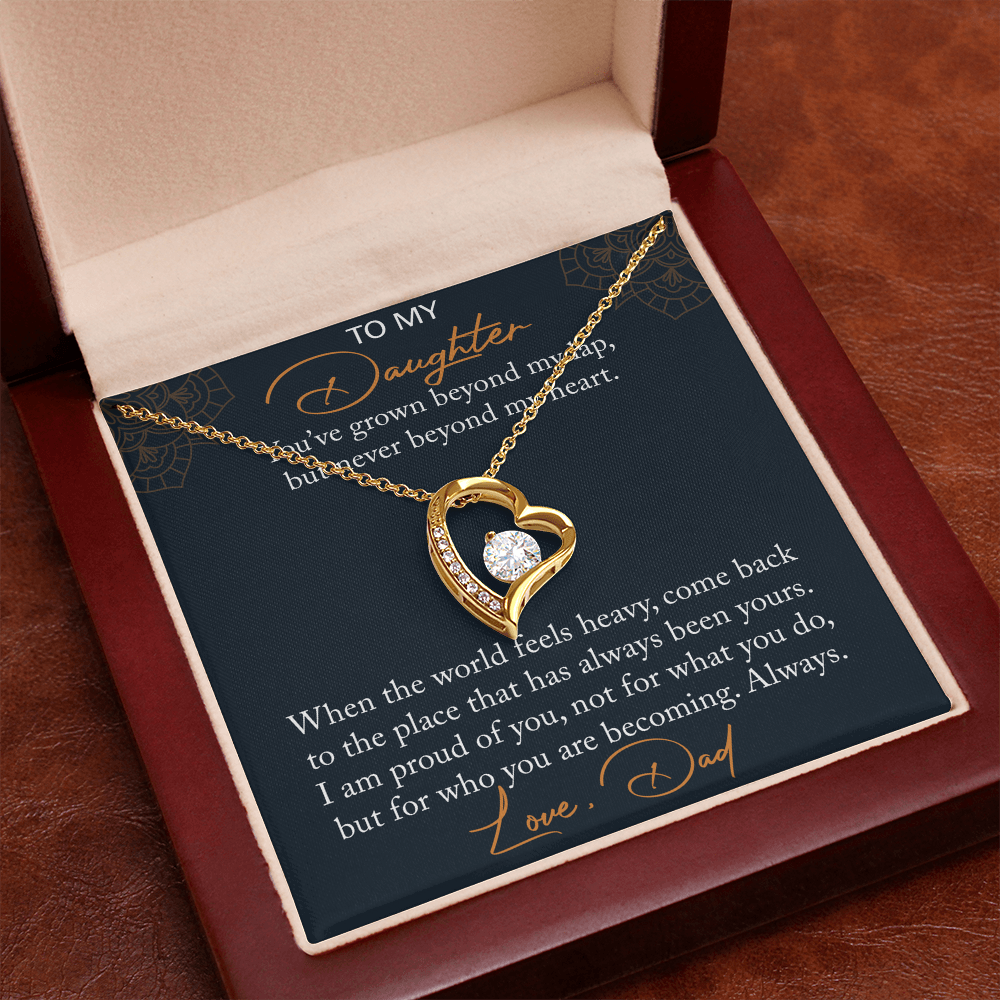 Dad To Daughter Necklace Heartfelt Birthday Gift For Adult Daughter Graduation Jewelry Wedding Keepsake Present