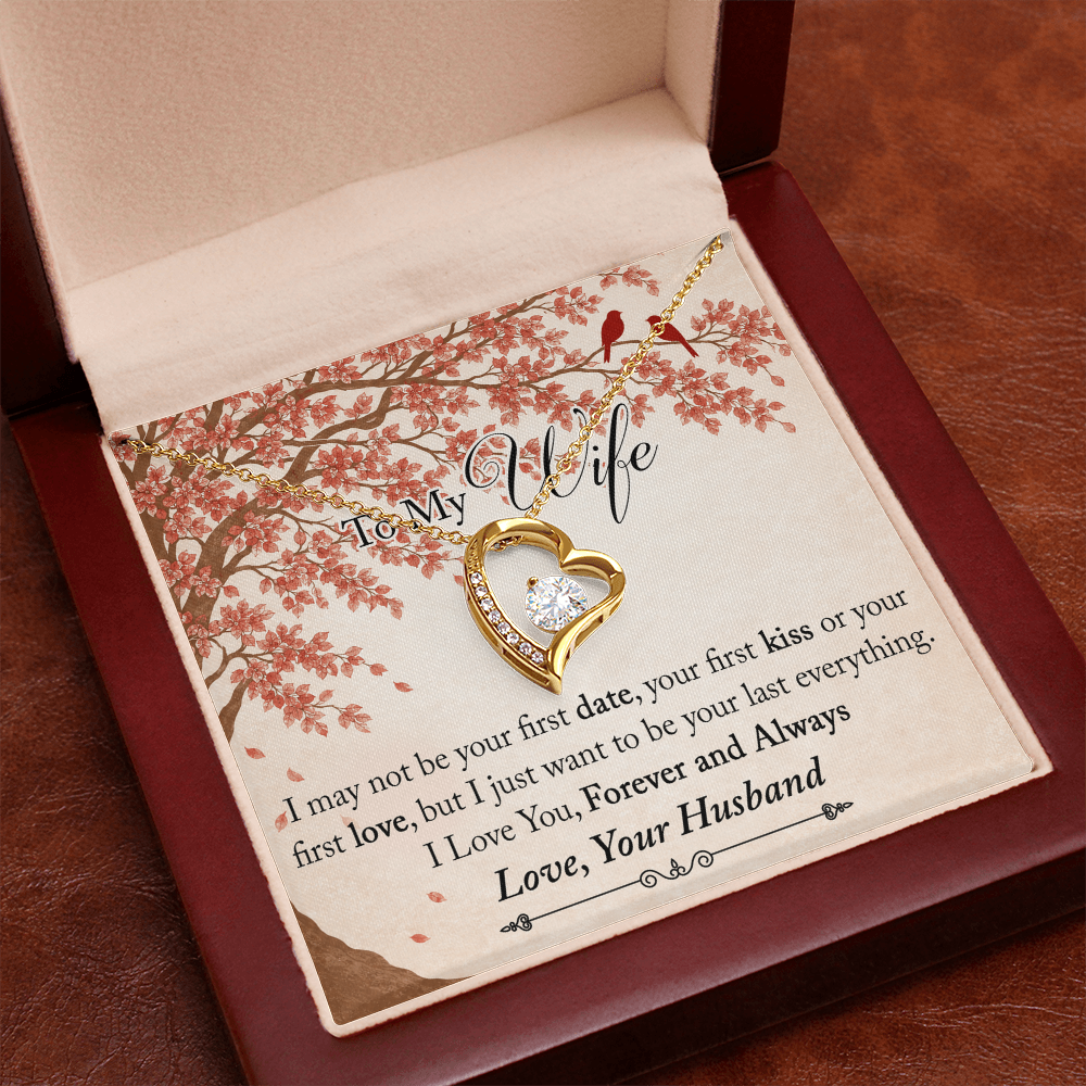 To My Wife Forever Love Necklace from Husband, Meaningful Gift for Soulmate, Partner. The Unique Present for Birthday, Wedding Anniversary, X-mas or any Special Occasion.