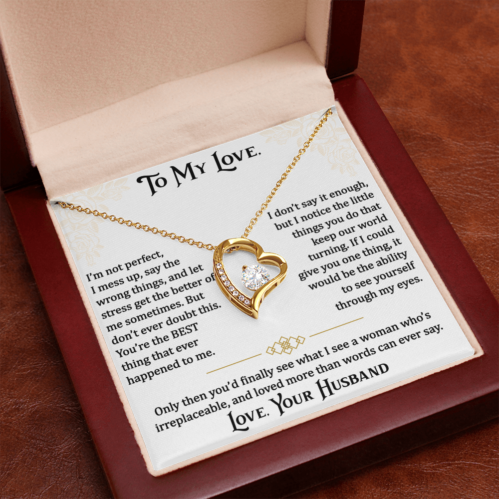 Gifts for Love, Forever Love Necklace for Wife From Husband, Anniversary Jewelry, Christmas Birthday for Her