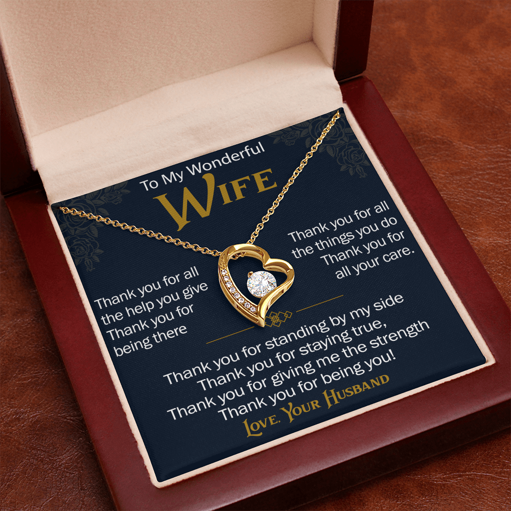 To My Wife Forever Love Necklace Meaningful Gift from Husband - Romantic Jewelry for Bride