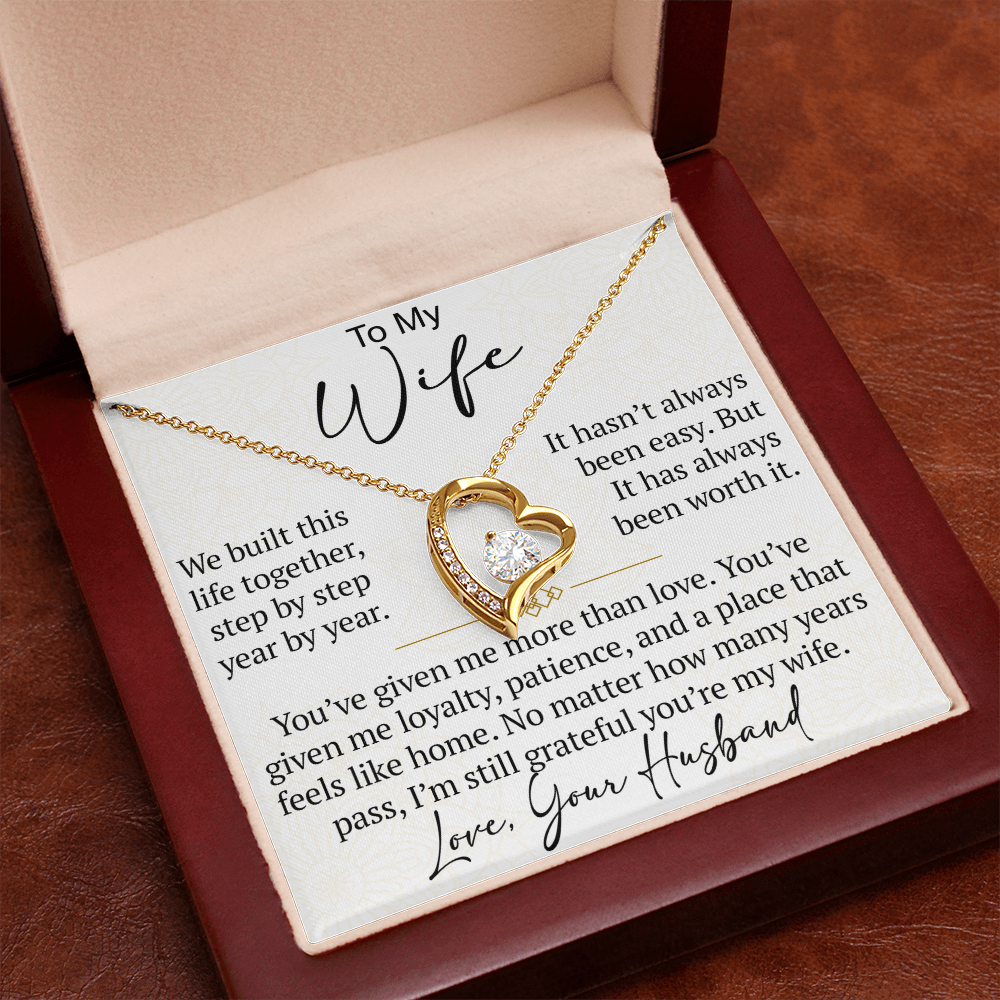 Forever Love Necklace Gift for Wife from Husband, To My Soulmate Wedding Anniversary Gift, Surprise Your Lover Gift on Special Occasions