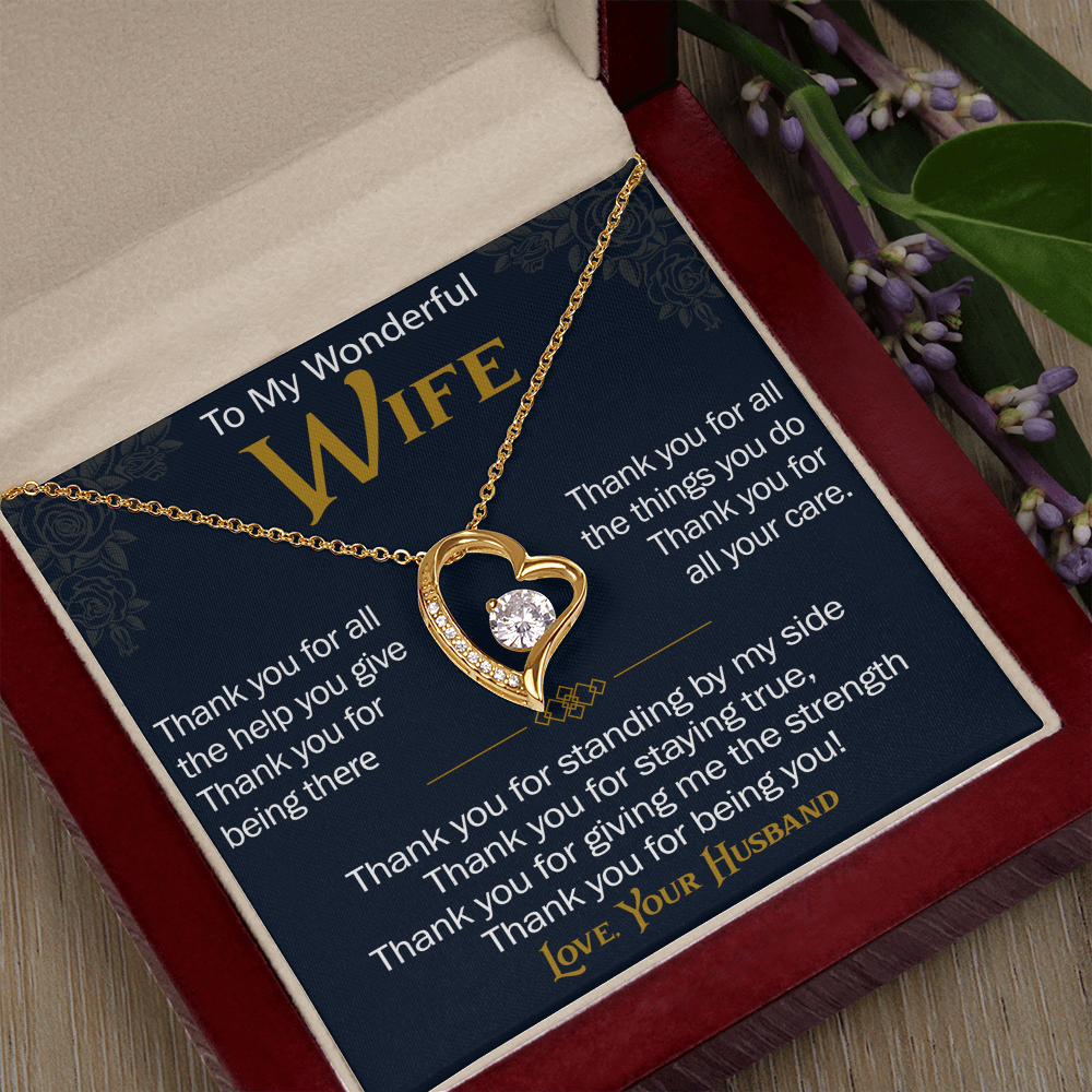 To My Wife Forever Love Necklace Meaningful Gift from Husband - Romantic Jewelry for Bride