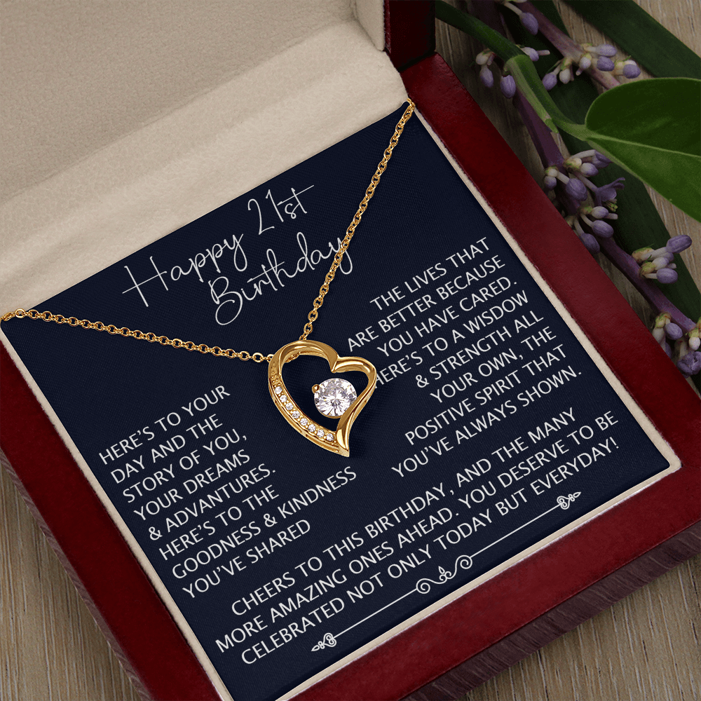 Happy Birthday to Your Daughter, Unique Forever Love Necklace Family Member Gift for Birthday Wedding Graduation Christmas