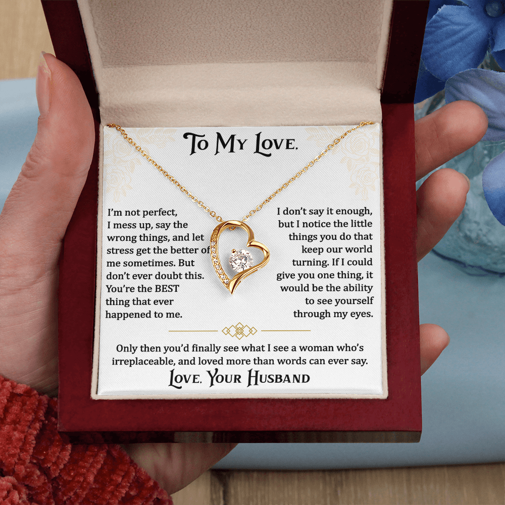 Gifts for Love, Forever Love Necklace for Wife From Husband, Anniversary Jewelry, Christmas Birthday for Her