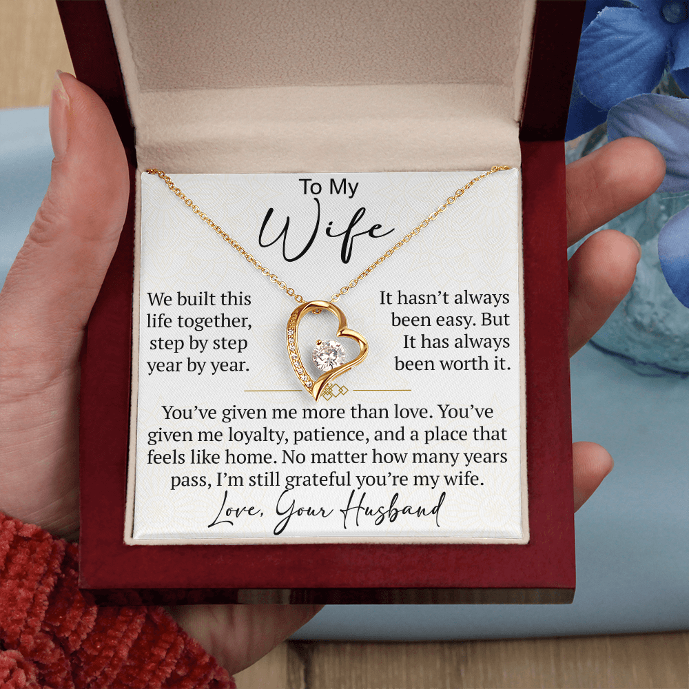 Forever Love Necklace Gift for Wife from Husband, To My Soulmate Wedding Anniversary Gift, Surprise Your Lover Gift on Special Occasions